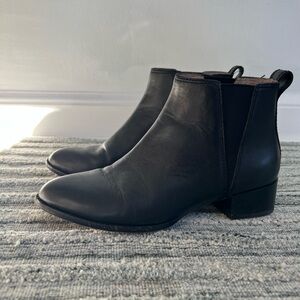 Madewell Black Leather Ankle Boots